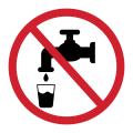 obrazek do "Agua no potable. Prohibido beber." po polsku